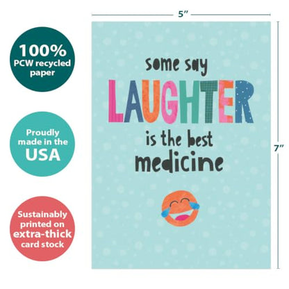 Tree-Free Greetings - Funny Get Well Card - Laughter Is the Best Medicine - color: Laughter Medicine