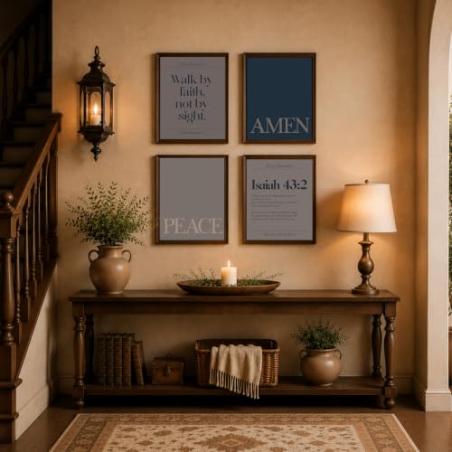 WEFKODO Christian Bible Verse Inspirational Wall Art 8x10 Decor Unframed - color: white-bible1