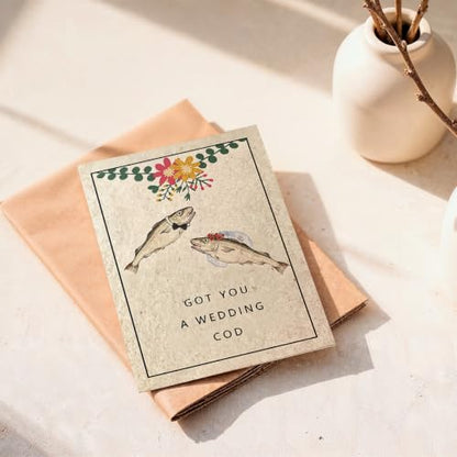 fancu Funny Wedding Card Gift for Couple Bride Groom Congratulations Card - color: ZC-060