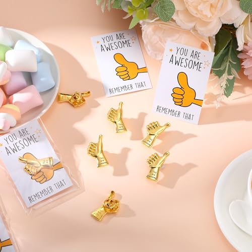 Tondiamo Employee Appreciation Gifts Thumbs up Pins with Cards