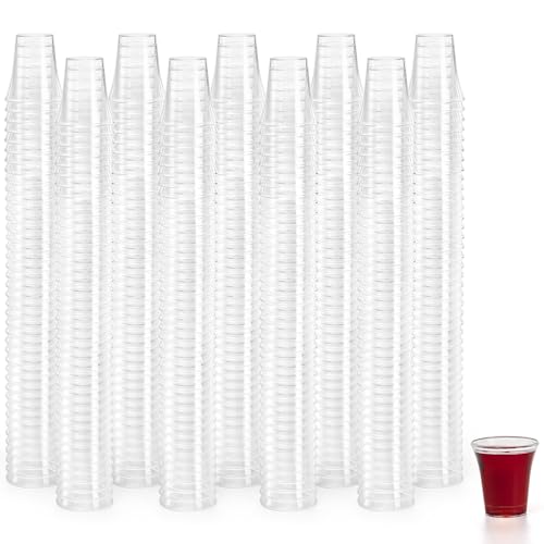 Bekith 1000 Pack Communion Cups, Plastic Disposable Cup Fits Standard Holy Communion Trays, 0.5 Ounce, Clear - size: 1000 Count (Pack of 1)