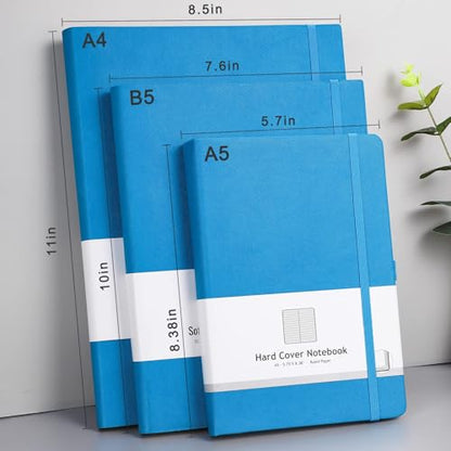 AHGXG Lined Journal Notebook, 320 Numbered Pages, A5 (5.75'' X 8.38'') - color: Blue, size: A5