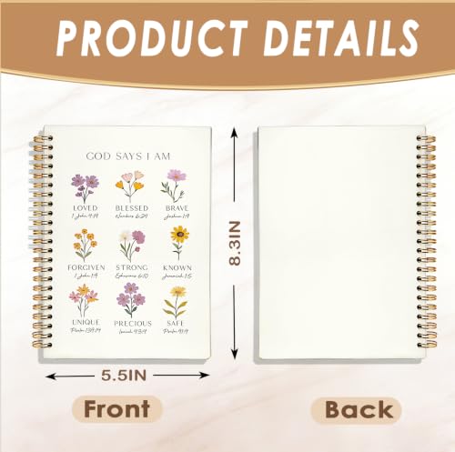 Bible Journal for Women, Christian Gifts for Women - color: Christian Floral Notebook Journal