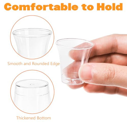 Bekith 2000 Pack Communion Cups, Plastic Disposable Cup Fits Standard Holy Communion Trays, 0.5 Ounce, Clear - size: 1000 Count (Pack of 2)
