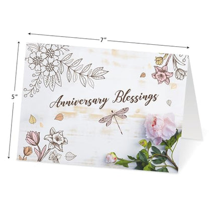 Current Celebrating Your Anniversary Cards Religious With Scripture- Set of 8 (2 each of 4 Designs)