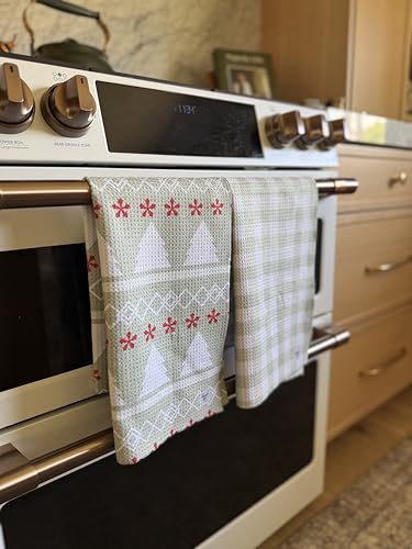 Kitchen Towels, Dish Towels for Kitchen, 3 Pc Kitchen Towel Set - color: Mint 2 Pack