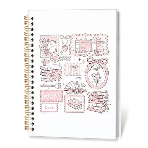 Book Lovers Cute Hardcover Spiral Notebook Journal for Women,A5 - color: Book Love-1