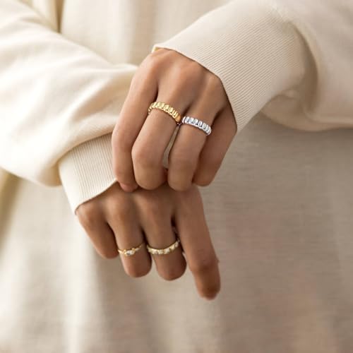 Cross Ring Women 14K Gold Plated Statement Stackable Engagement Christian - color: F-Gold