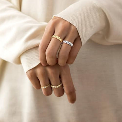 Cross Ring Women 14K Gold Plated Statement Stackable Engagement Christian - color: F-Gold