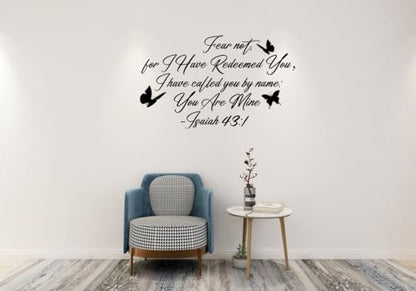 Isaiah 43:1 Bible Verse Wall Decal, Fear Not Christian Sticker