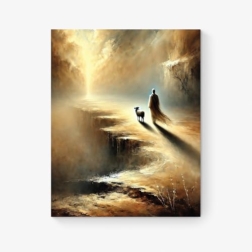 The Lost Sheep Parable Art Print | Luke 15 | Christian Wall Decor | Unframed Giclée Print | Scripture Poster | Home Decor | Religious Art Print (8x10) - color: LostSheepBoho, size: 10"L x 8"W