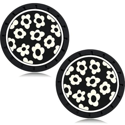 2Pcs 2.75 Inch Flower Car Cup Holder Coaster Insert Tough Auto Flower Car Accessories - color: Cup-flower