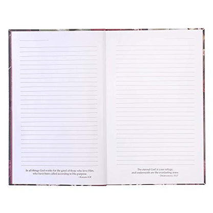 Christian Art Gifts Flexcover Journal | Be Still and Know – Psalm 46:10 Bible Verse | Floral Inspirational Notebook w/128 Lined Pages, 5.5” x 8.5”