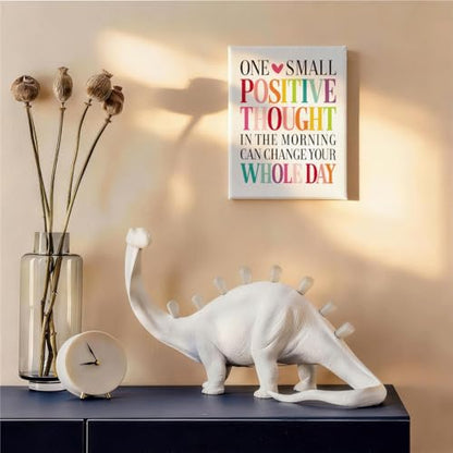 RTVJTERQ Positive Quote Canvas Wall Art, Thoughtful Uplifting Gift, One Small Positive Thought Print, 8x10 Inches Ready to Hang, Office Bedroom Home Decor - color: Quote 04