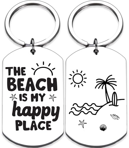 Rosa Vila Keychains For Women & Men, Gifts For Mom, Bonus Mom, Aunt, Sister, Dad, Grandma, Nurse, Teens, Coach, Teacher Pilot - style: Beach Keychain