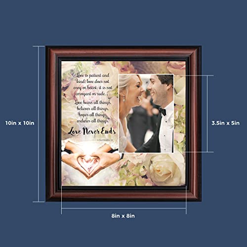 I Corinthians 13 Picture Frame, The Love Chapter Scripture, Christian Wedding Gift, Religious Anniversary Frame, Inspirational Bible Verse, Christian Home Decor, Fits a 4”x6” Photo