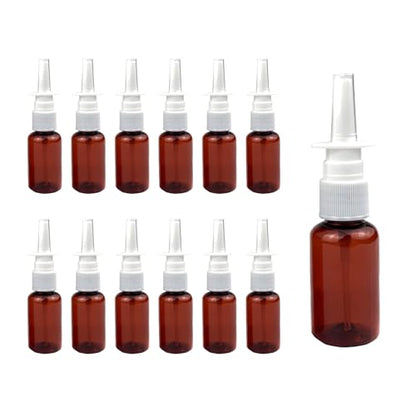 12PCS 10ml / 0.3 oz Fine Mist Spray Bottles, Refillable Empty Spray Bottle, Travel Size Makeup Water Containers for Perfume Essential Oils (Amber)