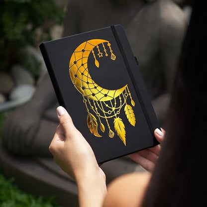 Veway Moon Dream Catcher Journal and Pen Gift Set for Women - style: Moon Dream Catcher