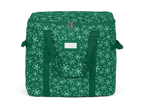Covermates Treasurekeeper Storage Bag, Green Snowflake - color: Green Snowflake Polyester, size: 19.25W x 13D x 18.5H - Without Wheels
