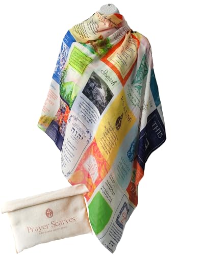 Joy Scripture Prayer Scarf for Women | Classic Shawl Christian Wrap, 24 Uplifting Bible Verses | Encouraging Christian Gift - color: Scarf W/ Canvas Bag (35x70")