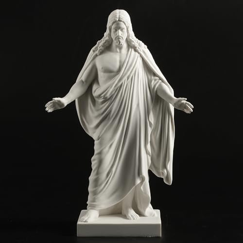 One Moment In Time S4 Christus Statue White Cultured Marble Hand Made Mormon LDS CTR - size: 10"