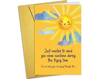 Cute Get Well Card for Men Women, Get Better Card for Him Her, Heartfelt Sympathy Cards, Funny Encouragement Recovery Cards
