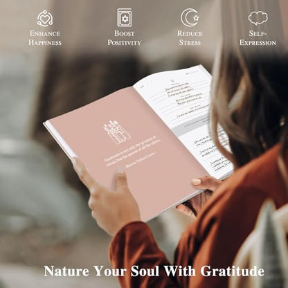 Lanpn Daily Gratitude Journal for Woman Men, The 5 Minute Gratitude Diary with Prompts, Linen Mindfulness Affirmation Positivity Planner, 156 Page Better Every Day Reflection Guided Notebook - color: Brick Red