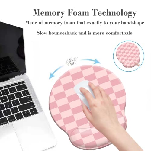 Mouse Pads for Desk, Ergonomic Mouse Pad with Wrist Rest Gaming Mousepad - color: Round-D2