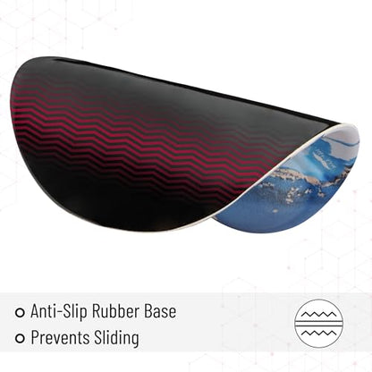 Mr. Pen- Ergonomic Mouse Pad with Wrist Rest, Glacial Blue Marble Design - color: Glacial Blue Marble