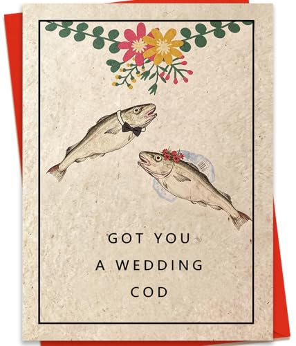 fancu Funny Wedding Card Gift for Couple Bride Groom Congratulations Card - color: ZC-060