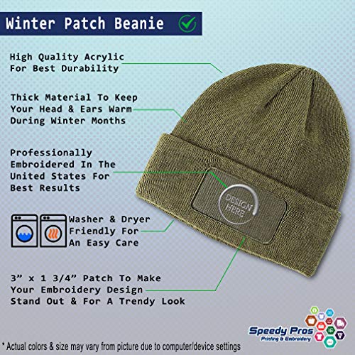 Speedy Pros Patch Beanie Chaplain Faith Jesus Christian Christ Skull Cap Hats for Men & Women Winter One Size - color: Olive Green