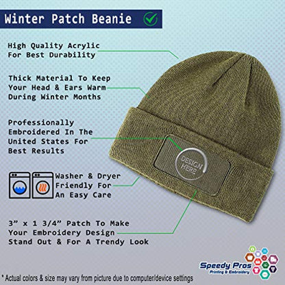 Speedy Pros Patch Beanie Chaplain Faith Jesus Christian Christ Skull Cap Hats for Men & Women Winter One Size - color: Olive Green