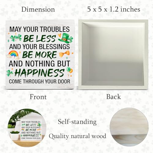 St. Patricks Day Decor, May Your Troubles Be Less Irish Blessings Decor - color: HAPPINESS02