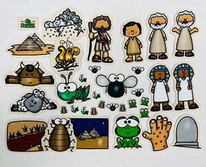 Story Time Felts 10 Plagues Felt Figures for Bible Flannel Felt Board Stories Old Testament