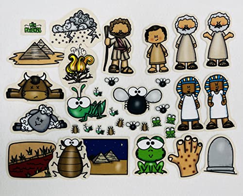 Story Time Felts 10 Plagues Felt Figures for Bible Flannel Felt Board Stories Old Testament
