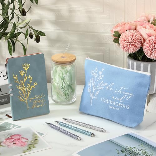 Funnymoom 6 Pcs Pastor Gift Set Tumbler Journal Pens Blue - color: Blue, size: Be Still