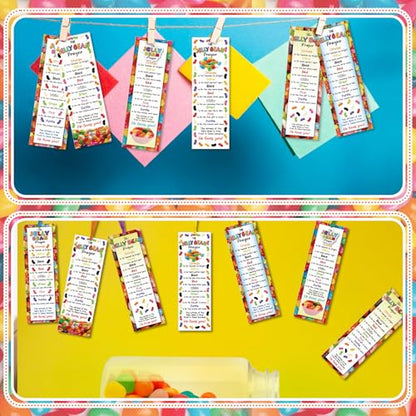 Dispowreath 60 Pcs Jelly Bean Prayer Religious Christian Bookmarks Church - style: Jelly Bean