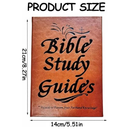 SDJTC 66-page Bible study guide with a PU leather cover, featuring daily scripture excerpts for prayer, reflection, and deepening of faith and knowledge