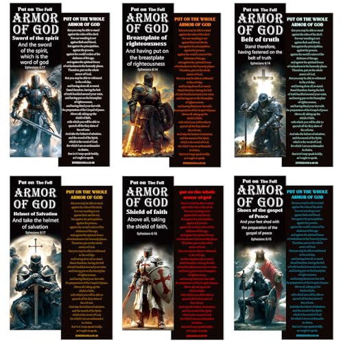 120 Pcs Full Armor of God Bookmarks Christian Bible Book Page Mark - color: Full Armor of God