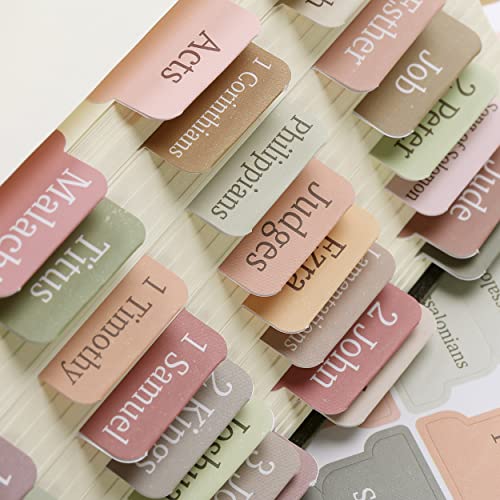 Mr. Pen- Bible Tabs, 75 Boho Theme Laminated Tabs for Women and Men - color: Boho