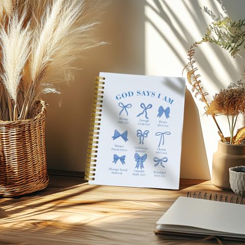 Christian Blue Journal Notebook,Bible Study Journal for Women - color: Blue