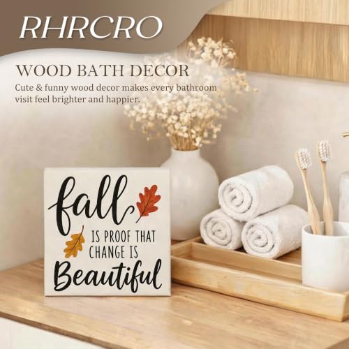 Rustic Fall Autumn Decor Wooden Box Sign - color: Fall-2