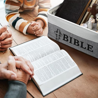 Marsui Christian Gifts for Women Bible Basket for Books, Bible Cross - style: Bible Cross