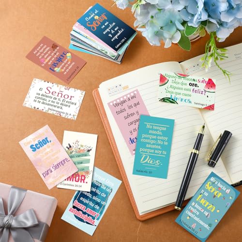 240 Pcs Bible Verse Cards in Spanish Prayer Greeting Card Cartoon - style: Cartoon