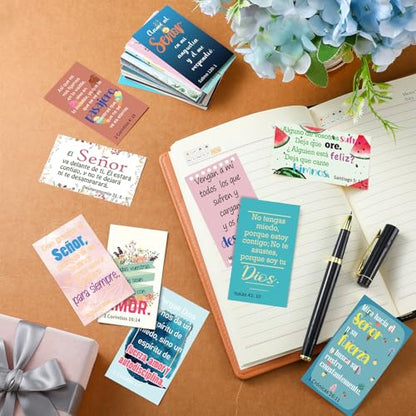 240 Pcs Bible Verse Cards in Spanish Prayer Greeting Card Cartoon - style: Cartoon