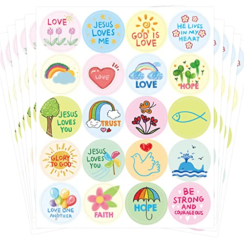 Fancy Land Kid-Drawn Christian Stickers Easter Religious Stickers Kids