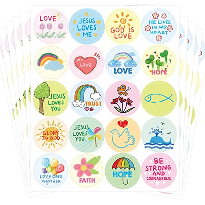 Fancy Land Kid-Drawn Christian Stickers Easter Religious Stickers Kids