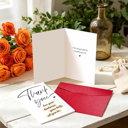 Thank You Cards with Envelopes, Appreciation Cards for Coworkers Friends - color: DXI#037