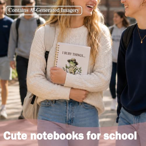 Funny Frog Notebook Journal for Women Gifts Work School Office - color: Bury Frog