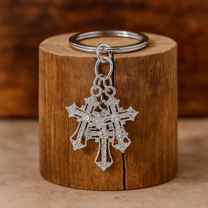 Cross Keychain – Cool Keychains Gifts for Christian, Baptism, Holidays, Keychains for Car Keys - color: Cross10